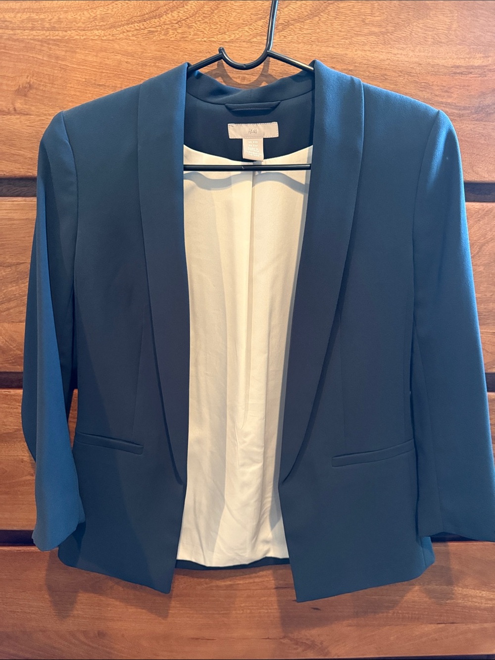 H&M Teal Open-Front Blazer